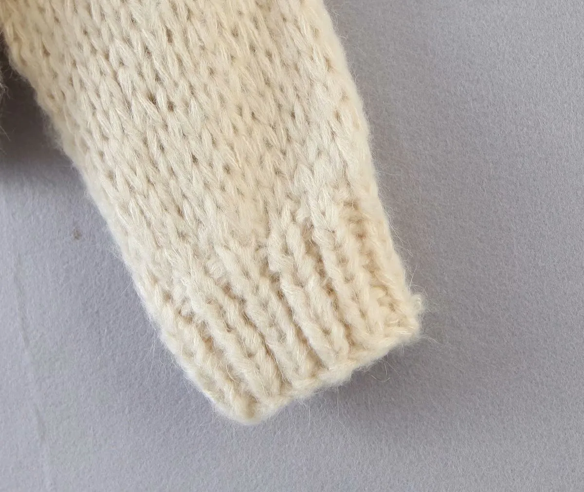 Contrast Handicraft Single-breasted Sweaters Cardigans