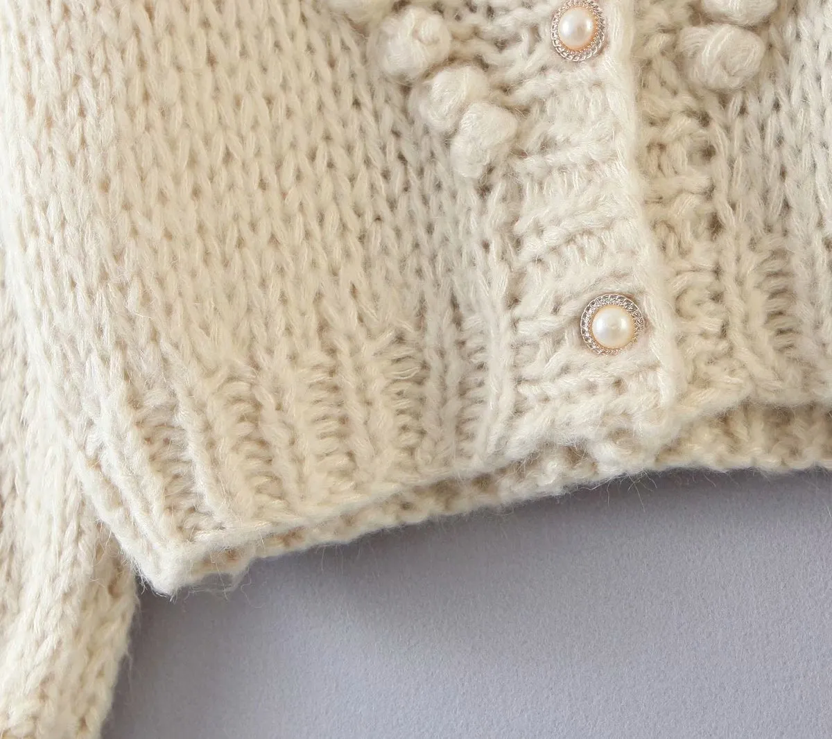 Contrast Handicraft Single-breasted Sweaters Cardigans