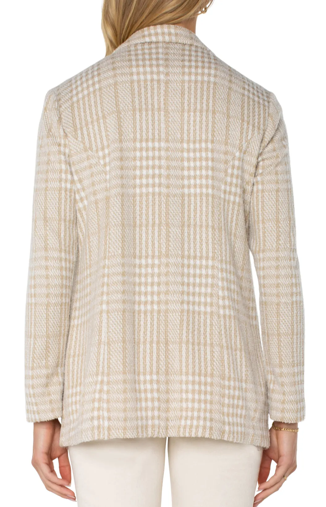 Cream Tan Plaid Blazer