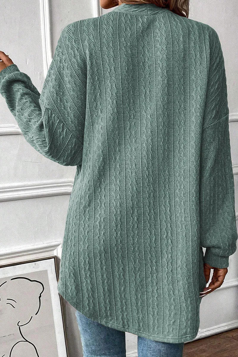 Crisp Mornings Canton Textured Knit Pocket Cardigan
