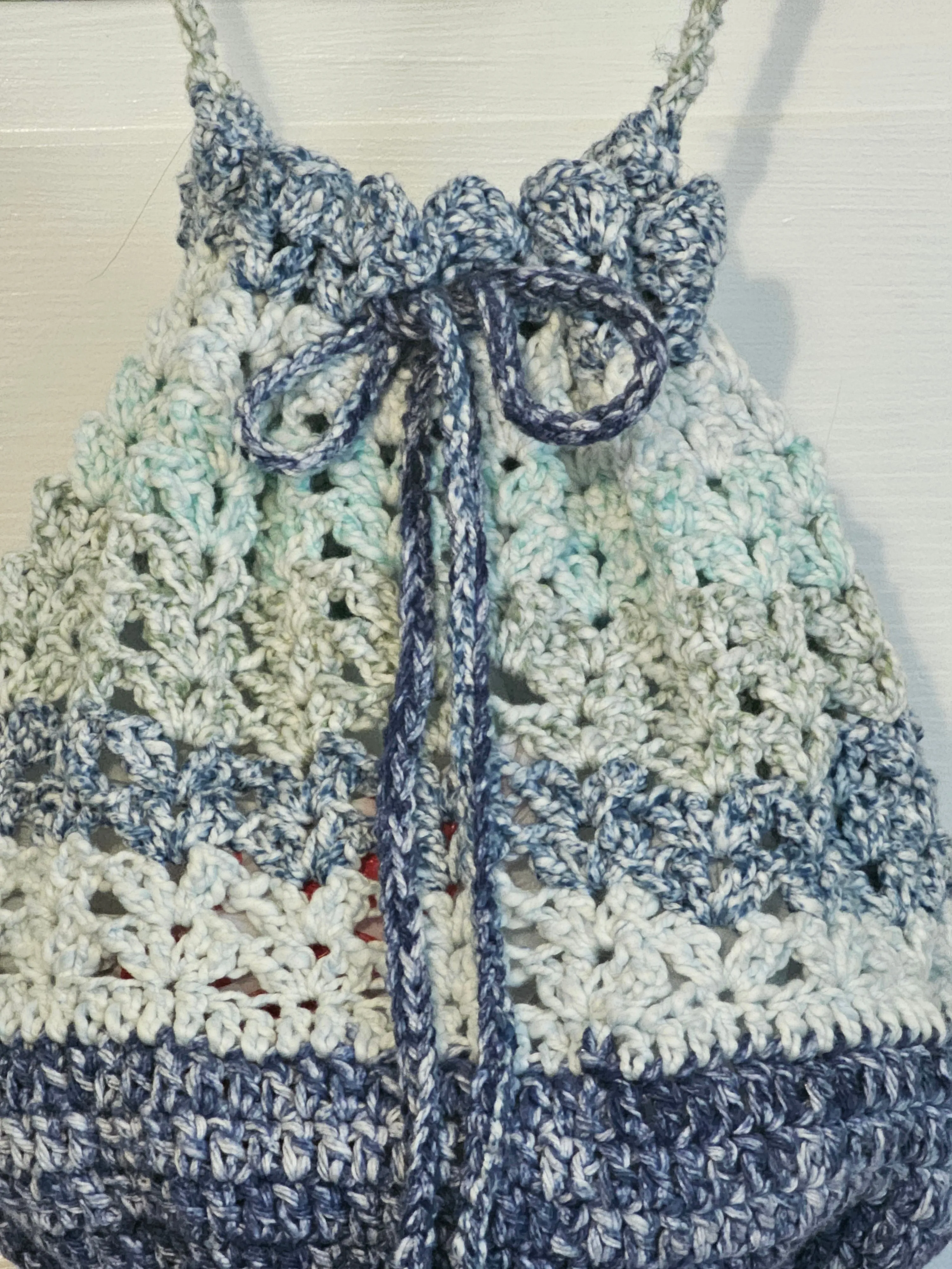 Crochet Boho Drawstring Bucket Bag