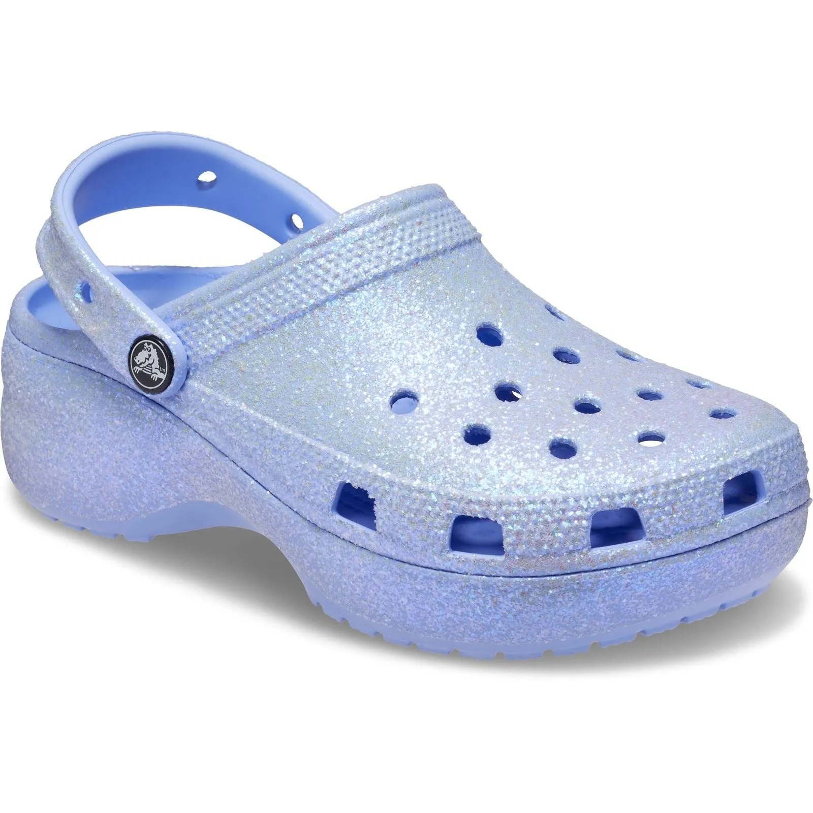 Crocs 207241 Classic Platform Glitter Clog Sandalen für Damen