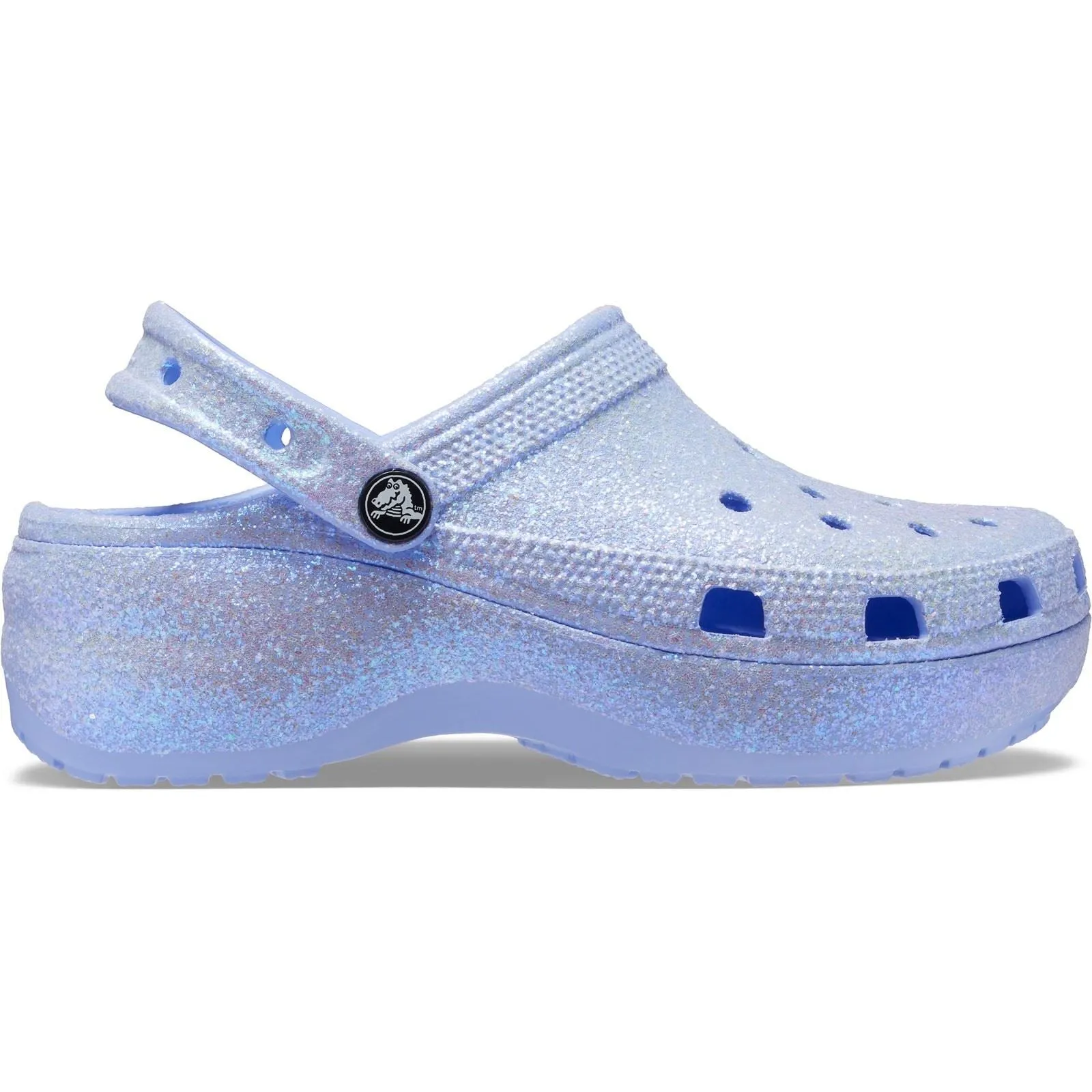 Crocs 207241 Classic Platform Glitter Clog Sandalen für Damen