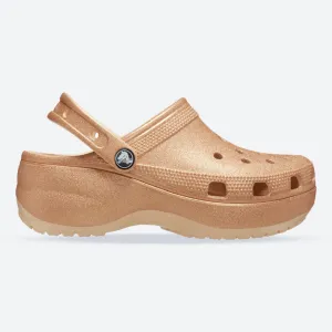 Crocs 207241 Classic Platform Glitter Clog Sandalen für Damen