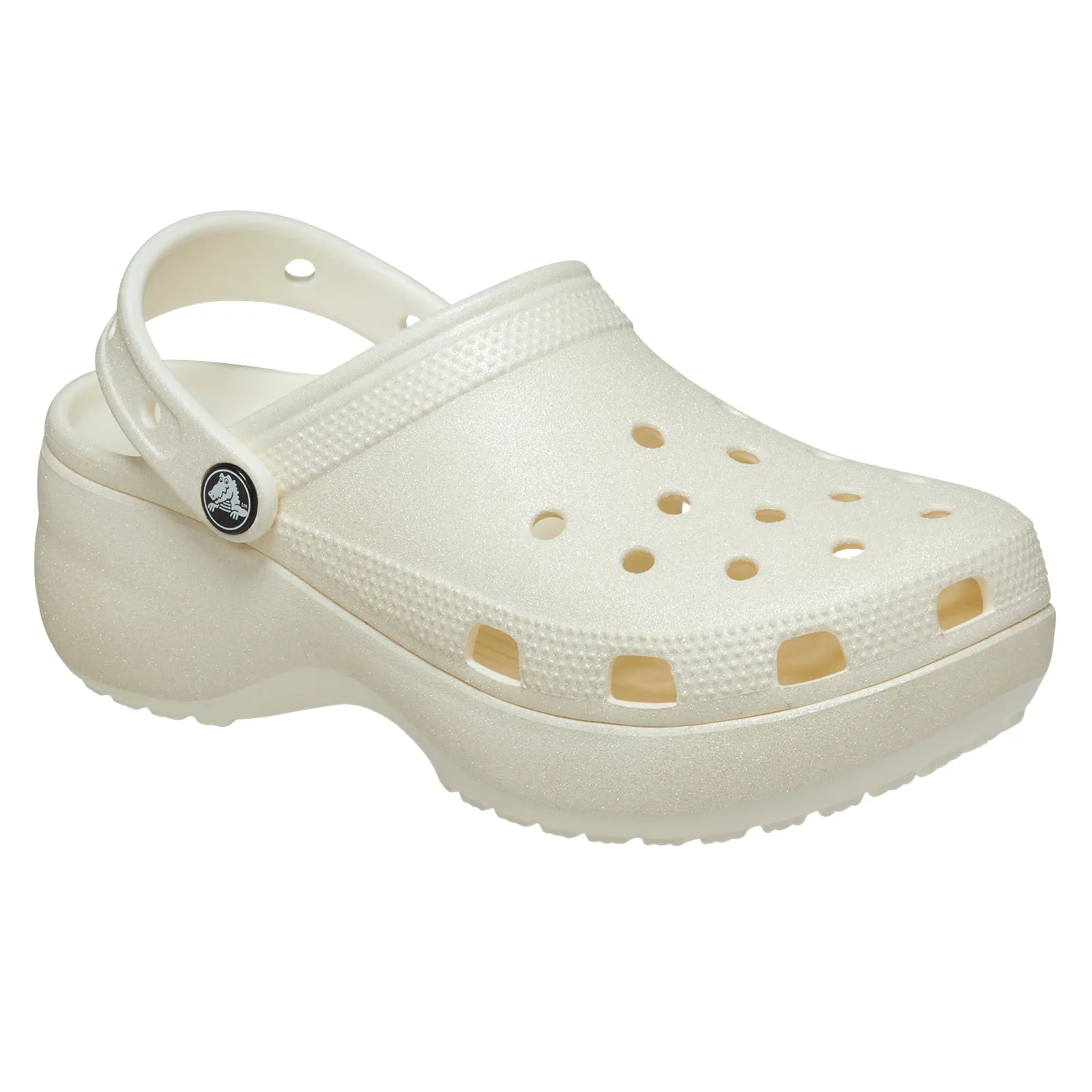 Crocs 207241 Classic Platform Glitter Clog Sandalen für Damen