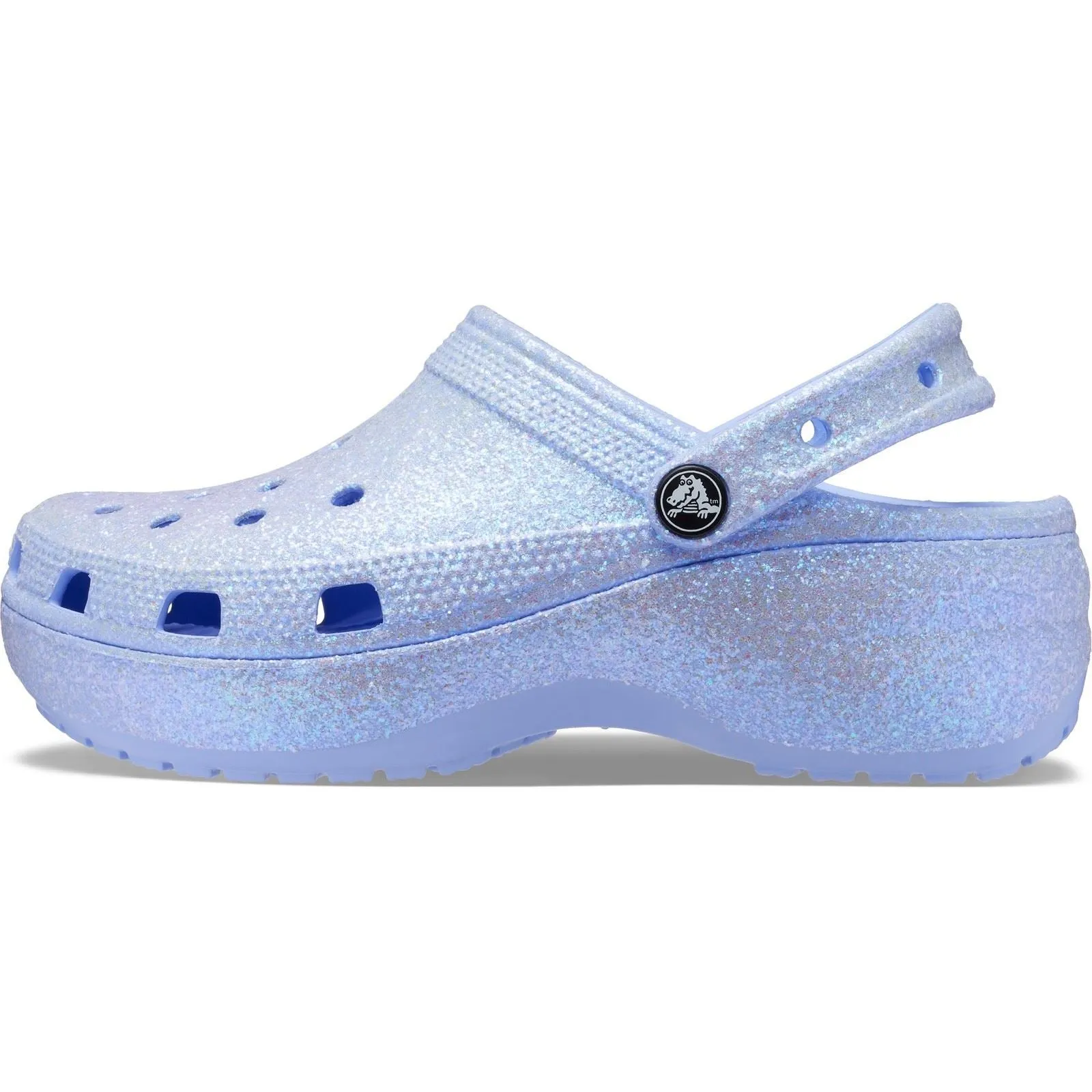 Crocs 207241 Classic Platform Glitter Clog Sandalen für Damen