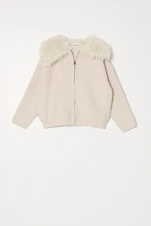 CROPPED BOMBER CARDIGAN