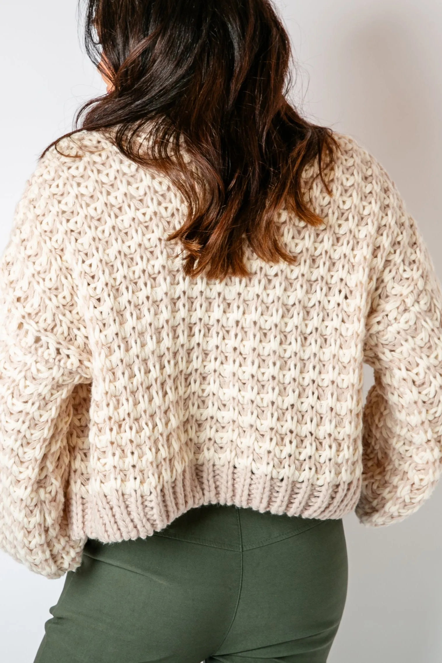 Cropped Chunky Knit Cardigan