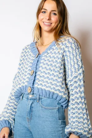 Cropped Chunky Knit Cardigan