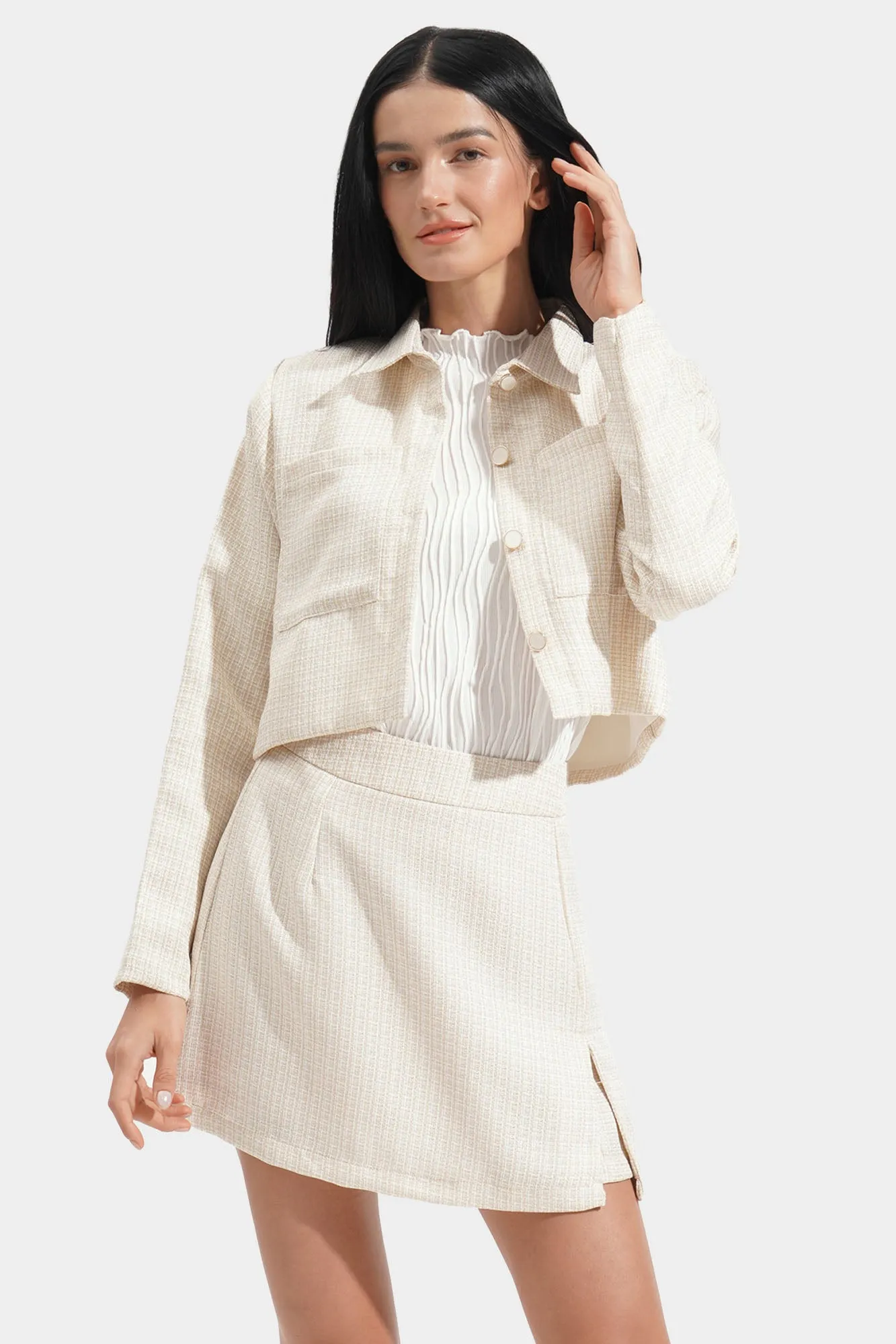 Cropped Tweed Jacket
