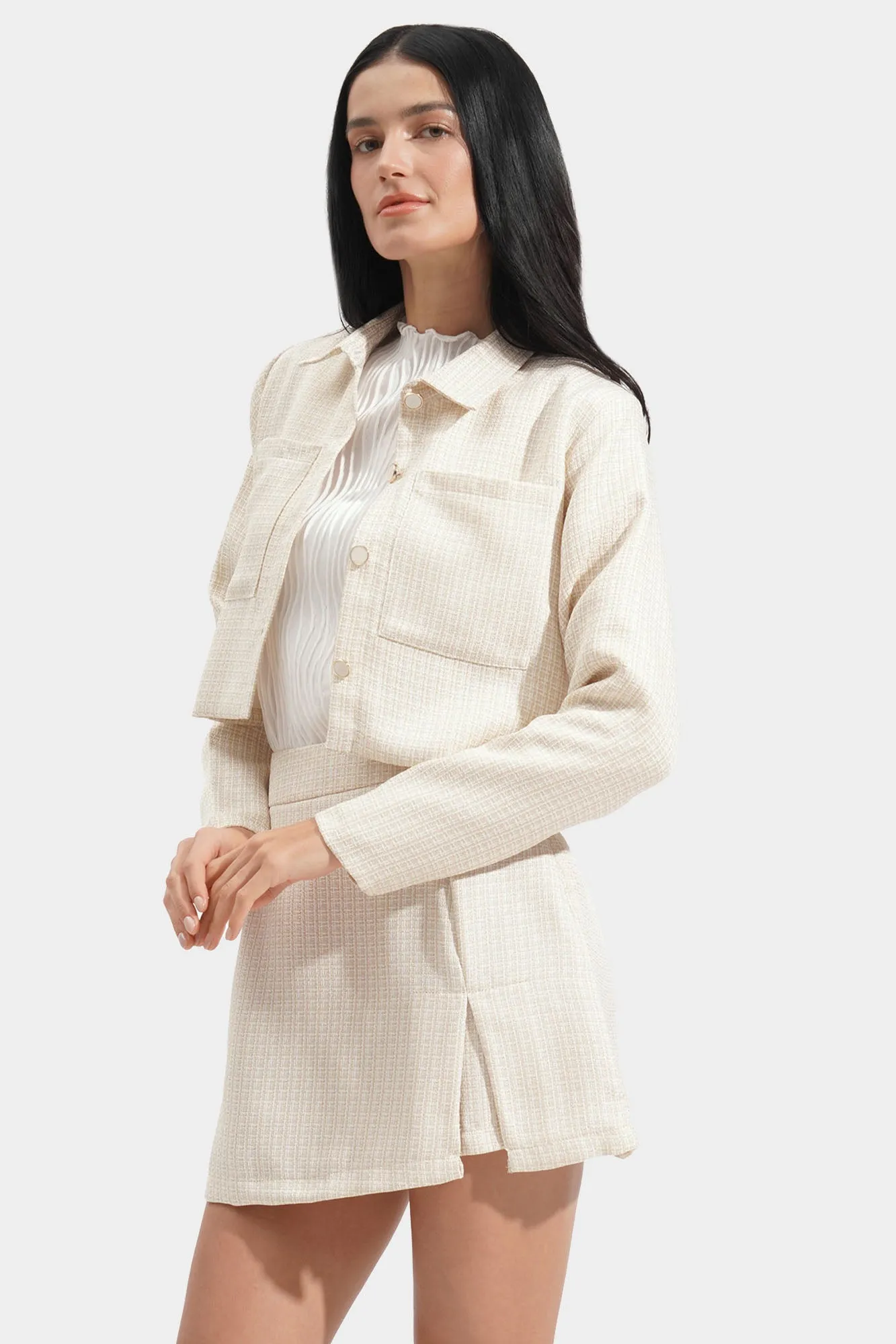 Cropped Tweed Jacket