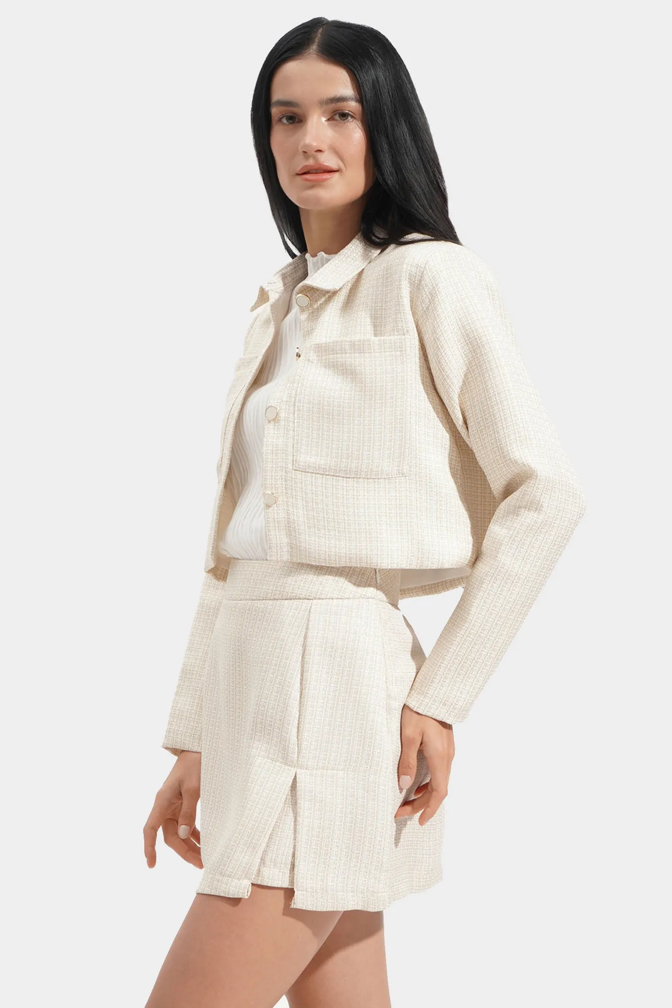 Cropped Tweed Jacket