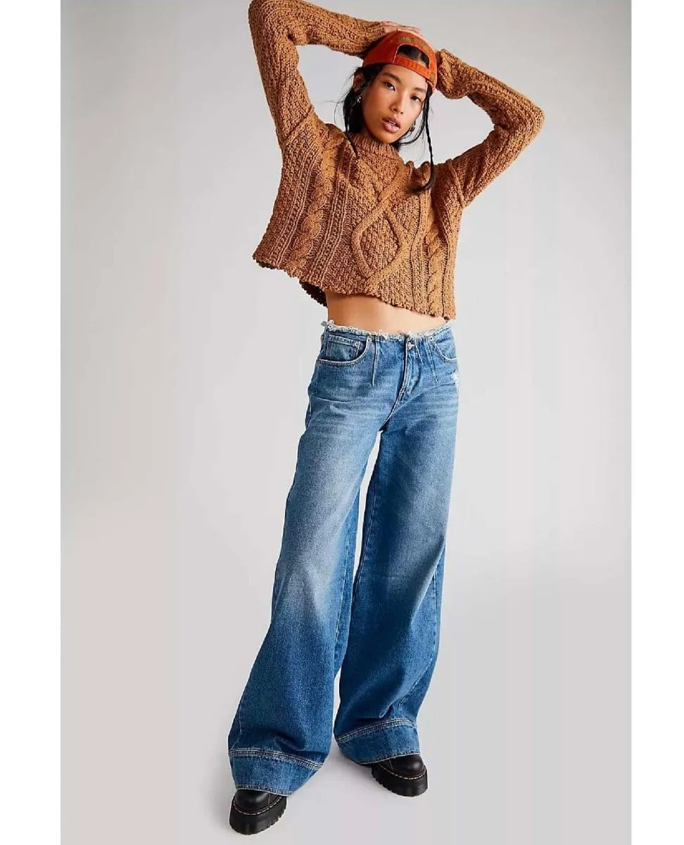 Cutting Edge Cable Sweater Camel