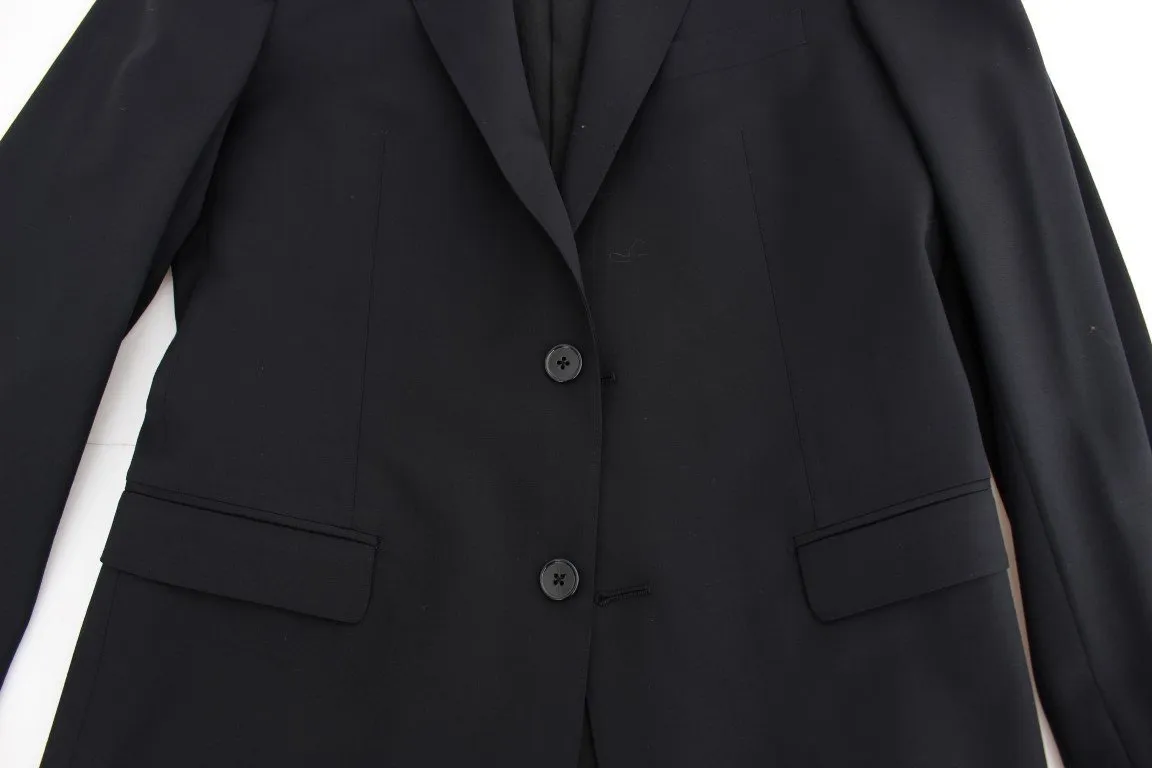 Dark blue wool slim fit blazer