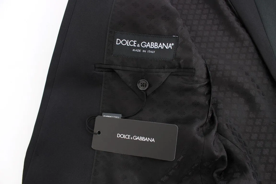 Dark green wool slim fit blazer