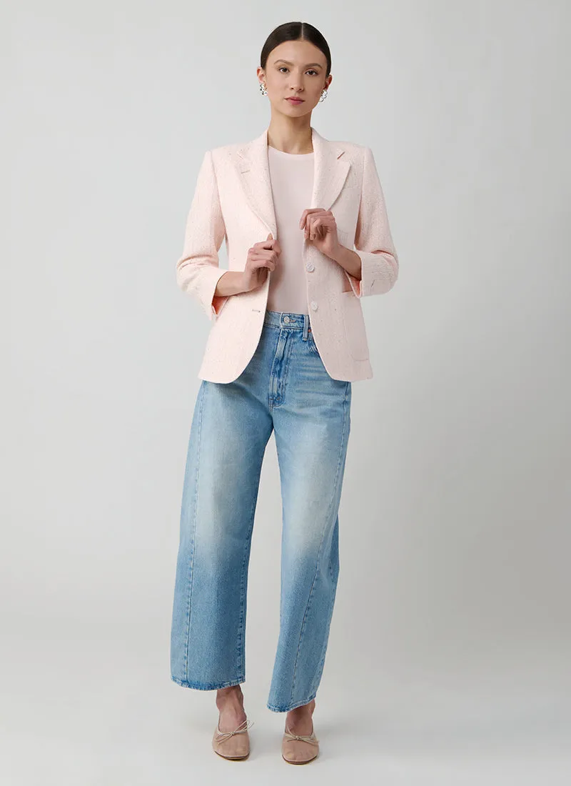 Debra Single Breasted Patch Pocket Boucle Blazer