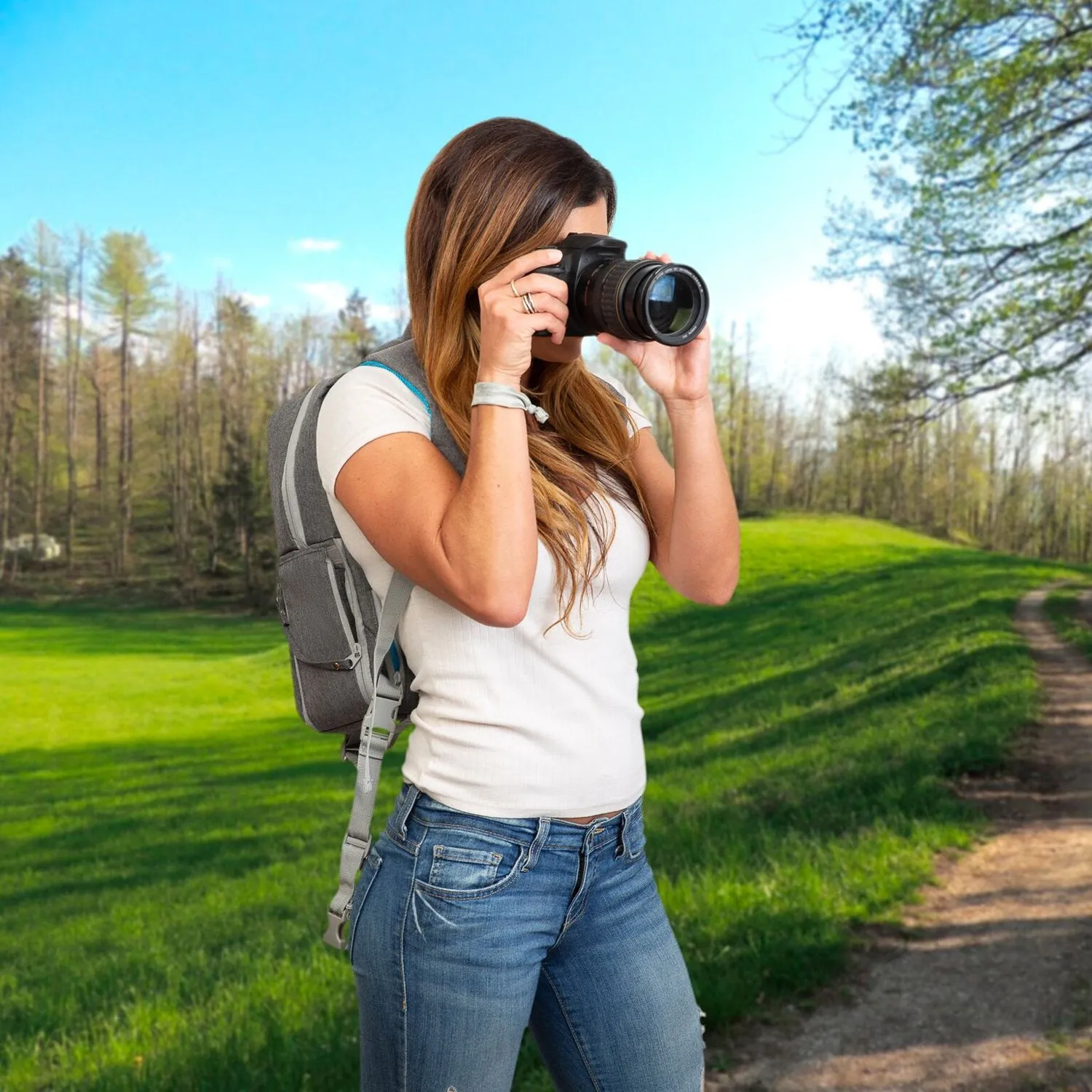 Deco Photo Photo and Video Backpack for Mirrorless and DSLR Cameras and Drones (Dark Grey)