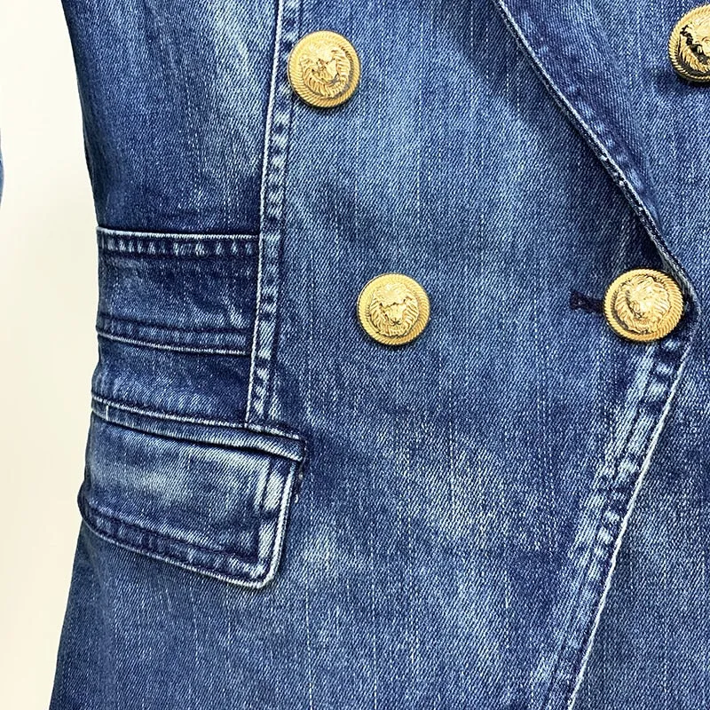 Denim Blazer Outer Coat