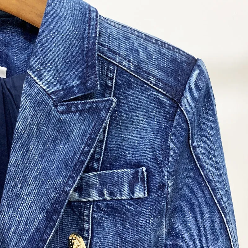 Denim Blazer Outer Coat