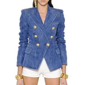 Denim Blazer Outer Coat