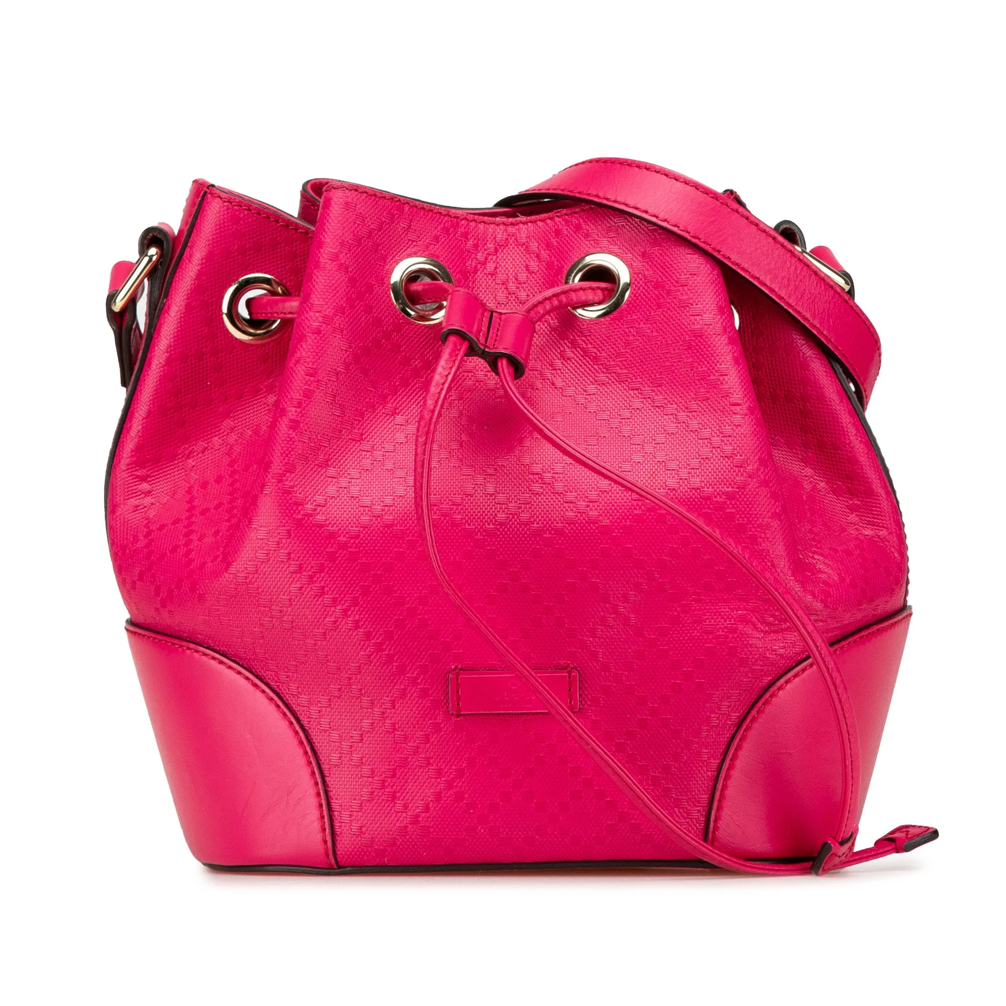 Diamante Leather Bright Bucket Bag