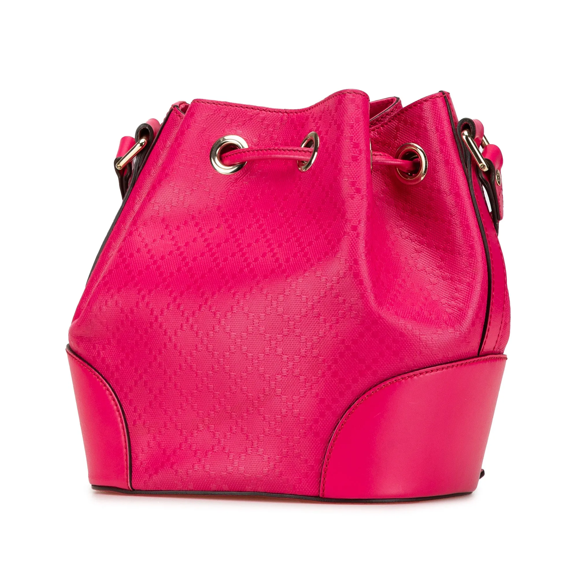 Diamante Leather Bright Bucket Bag