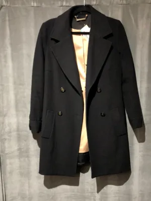 Diane von Furstenberg Black Double Breasted TrenchCoat