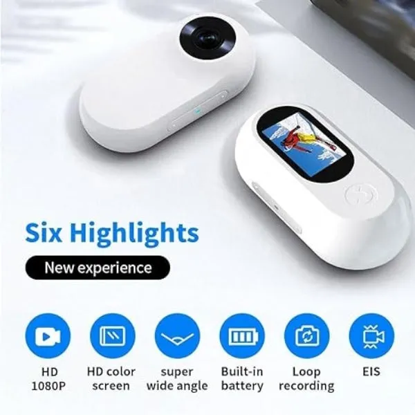 Dog Collar Camera – HD 1080P WiFi Pet Tracker with Mini Action Camera & 8GB SD Card