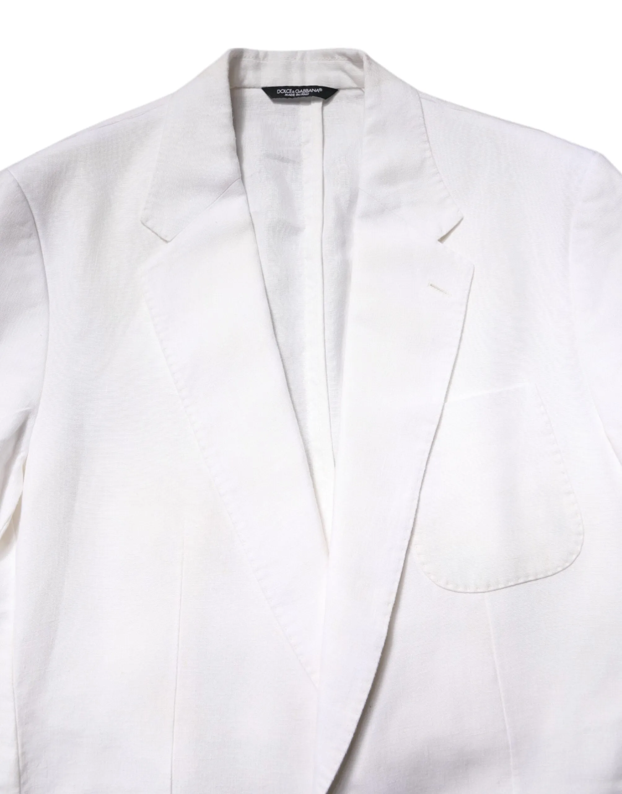 Dolce & Gabbana White Single Breasted Men Coat Blazer Suit