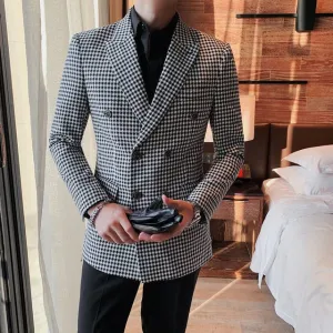 Double Breasted Blazer Social Mens Suit