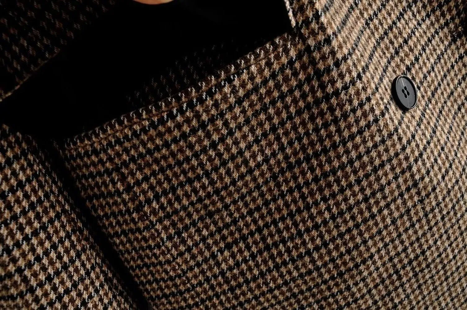 Double-breasted Houndstooth Suit Coat Cardigan Blazers