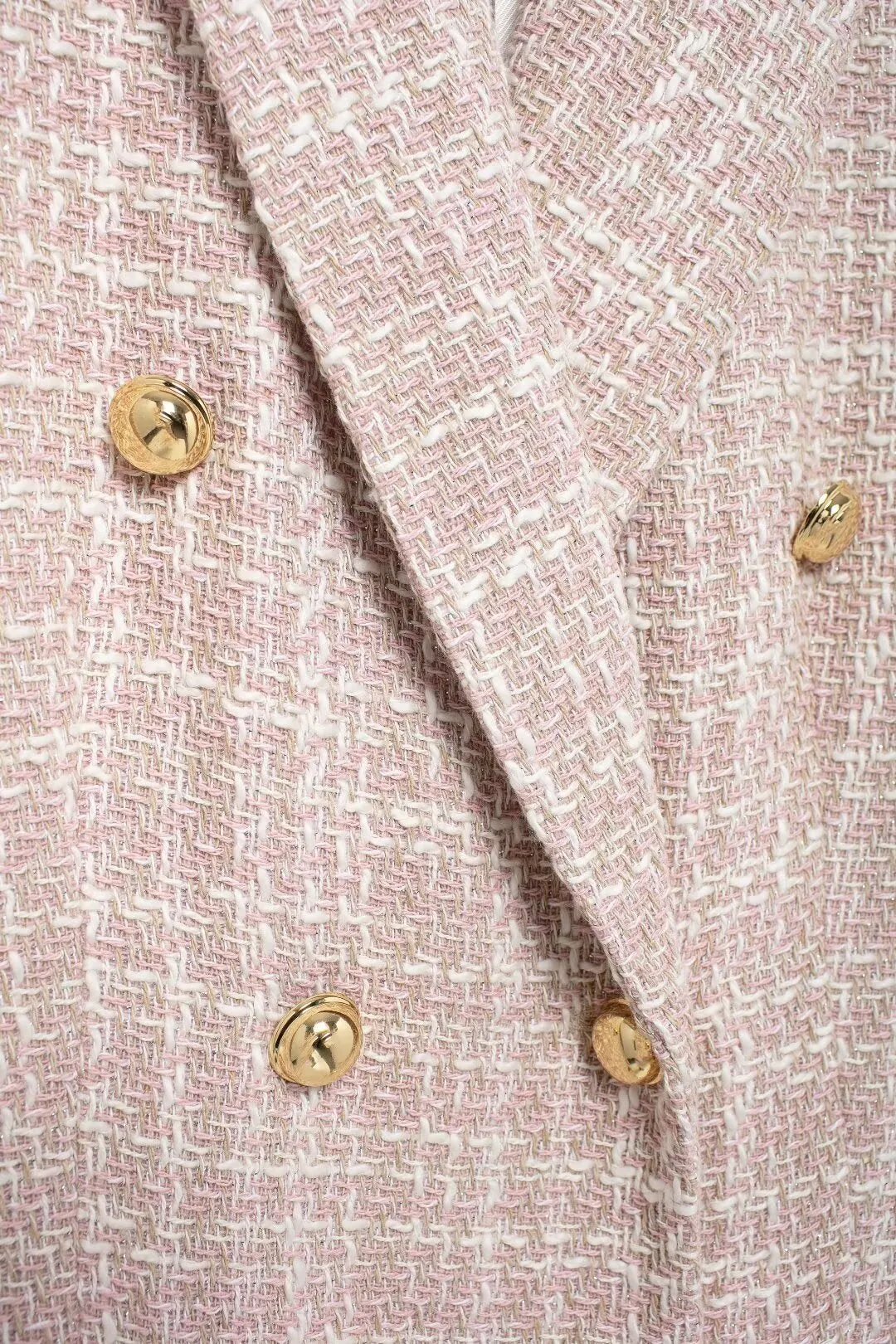 Double Breasted Tweed Blazer