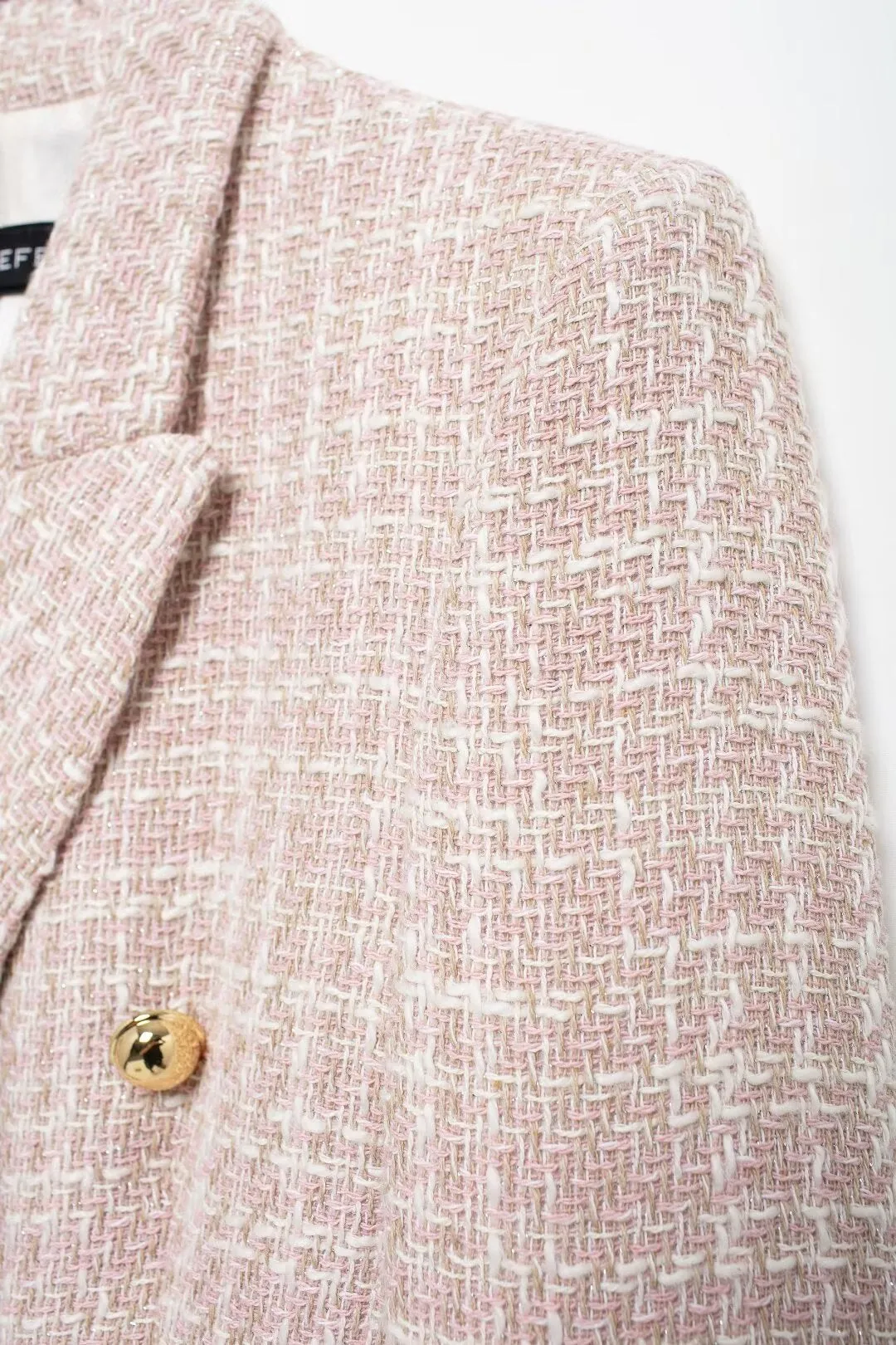 Double Breasted Tweed Blazer