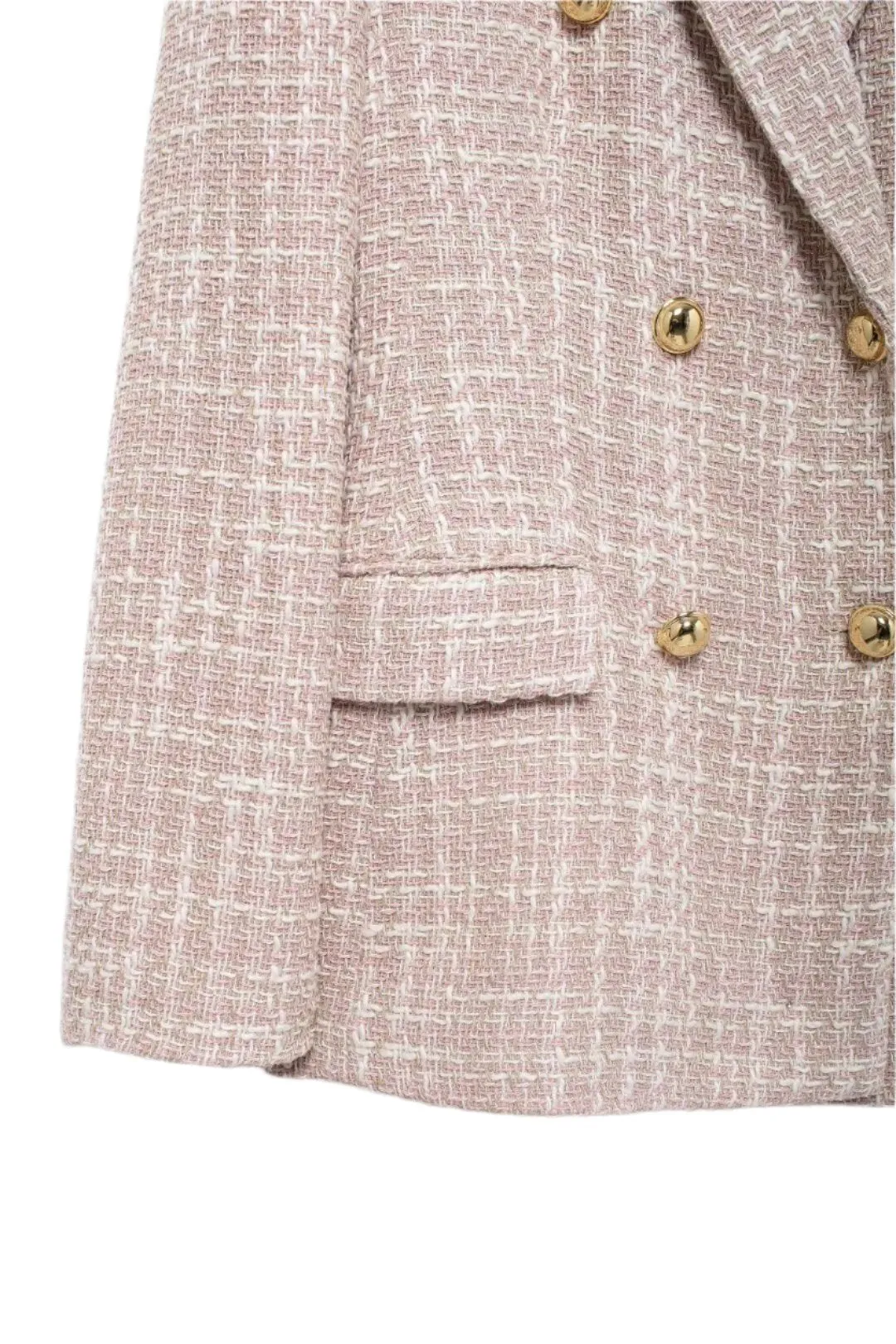 Double Breasted Tweed Blazer