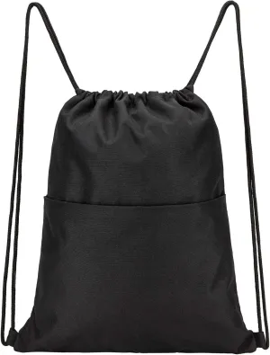 Drawstring Backpack Water Resistant String Bag Sports Sackpack Gym Sack with Side Pocket for Men Women