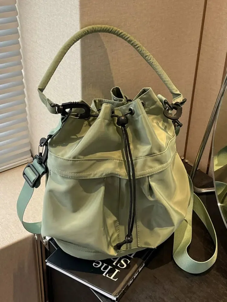 Drawstring Bucket Shape Bag