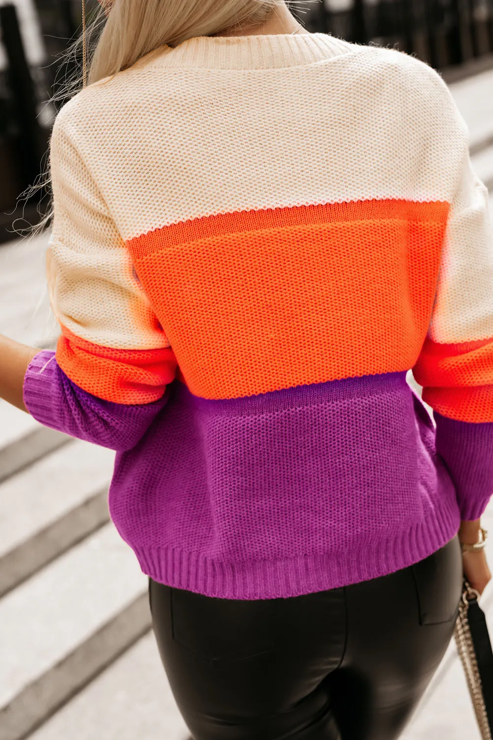 Drop Shoulder Knit Sweater