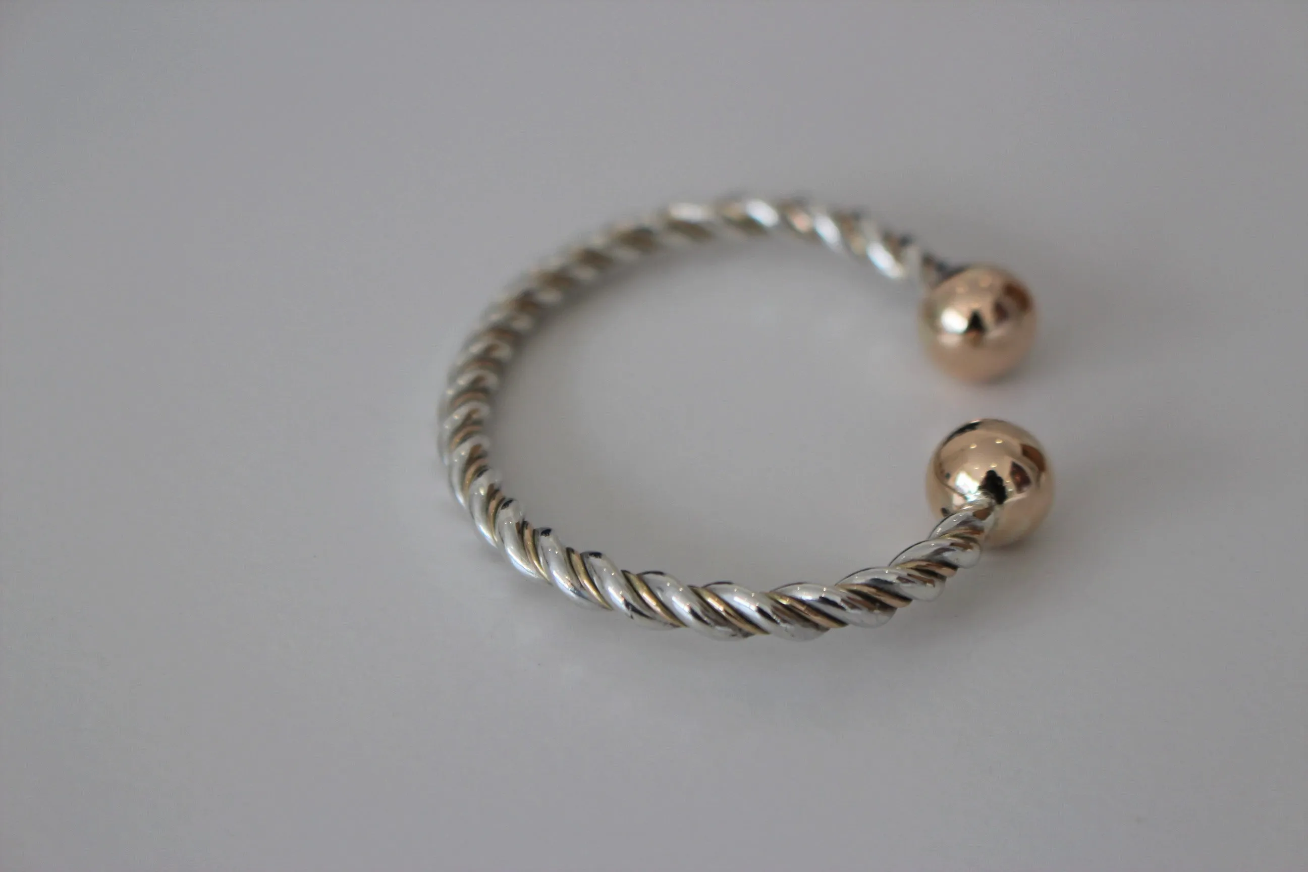 Duo-Tone Twisted Bangle