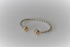 Duo-Tone Twisted Bangle