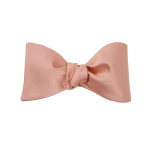Dusty Rose Satin Self Tie Bow  Tie