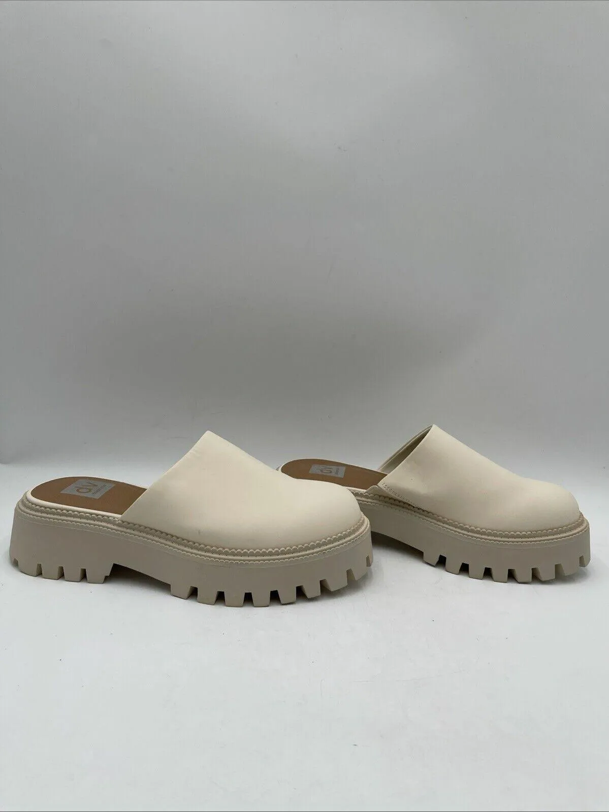 DV By Dolce Vita Lexy Platform Clogs White Size 8.5 - Very Good