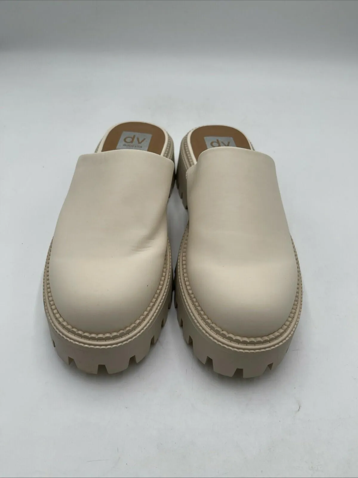 DV By Dolce Vita Lexy Platform Clogs White Size 8.5 - Very Good