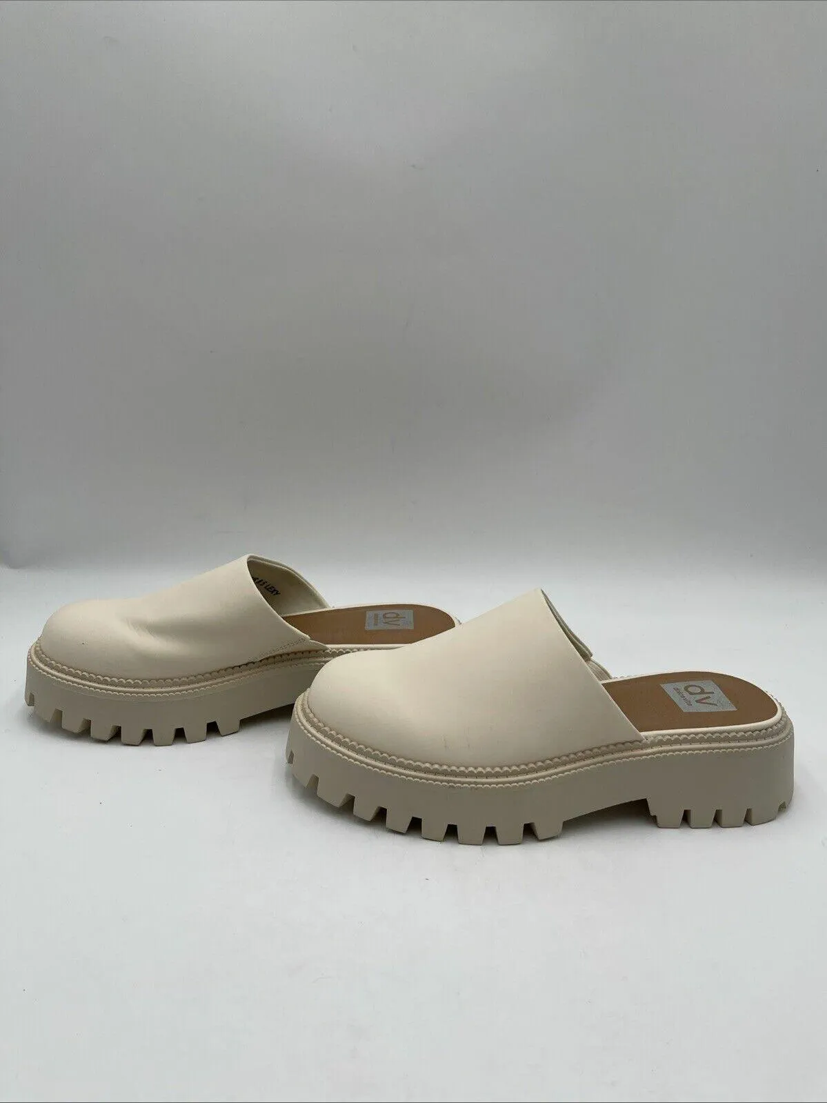 DV By Dolce Vita Lexy Platform Clogs White Size 8.5 - Very Good