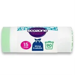 Ecozone | Biodegradable Bin Liners - 90lt - 15 bags | 20bag