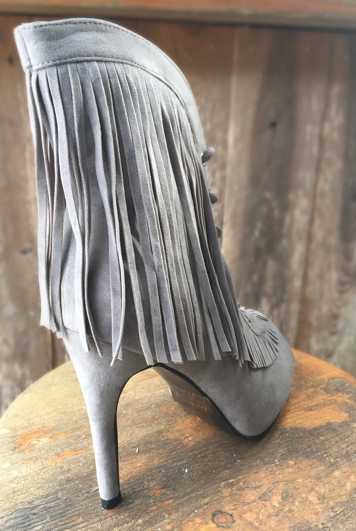 'Elaine' Fringe Bootie