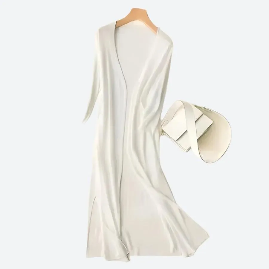 Elegant Long Open-Front Duster Cardigans