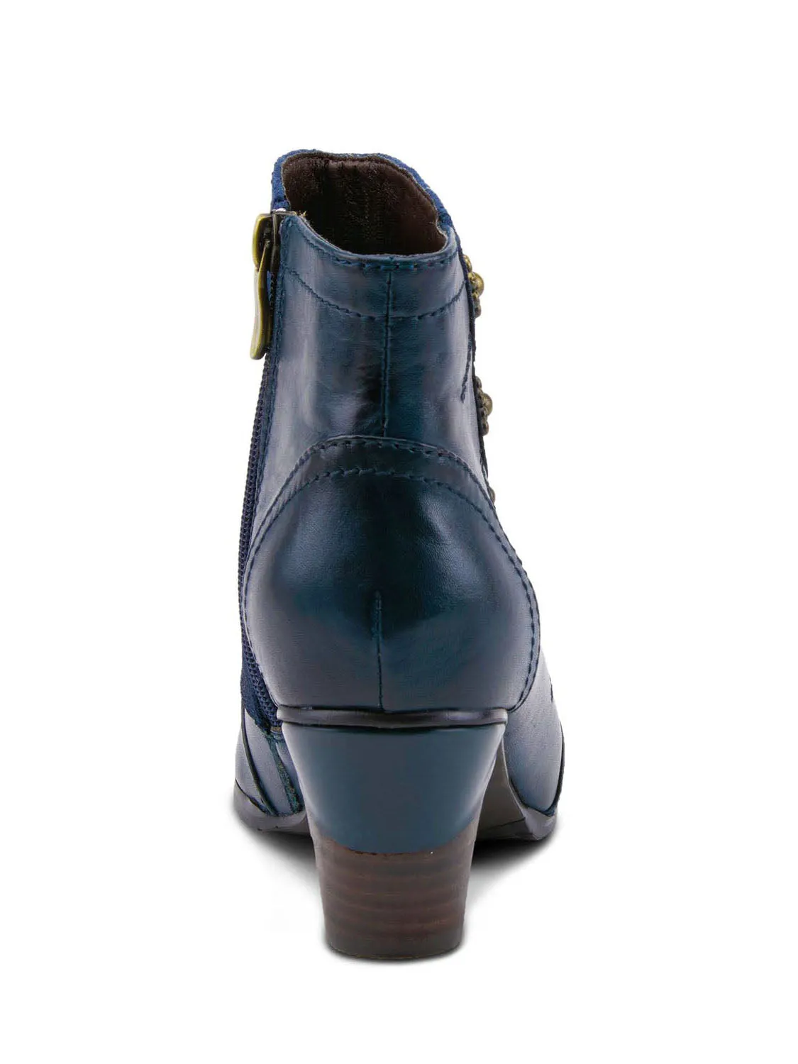 Embossed Leather Handmade Ankle Boots