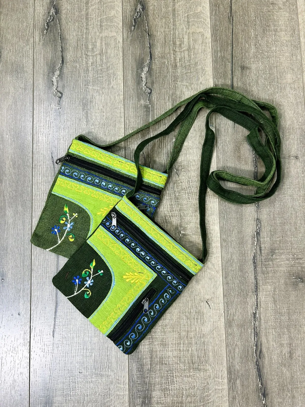 Embroidered Passport Bag