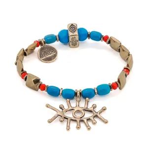 Evil Eye Dream Turquoise Beaded Bracelet