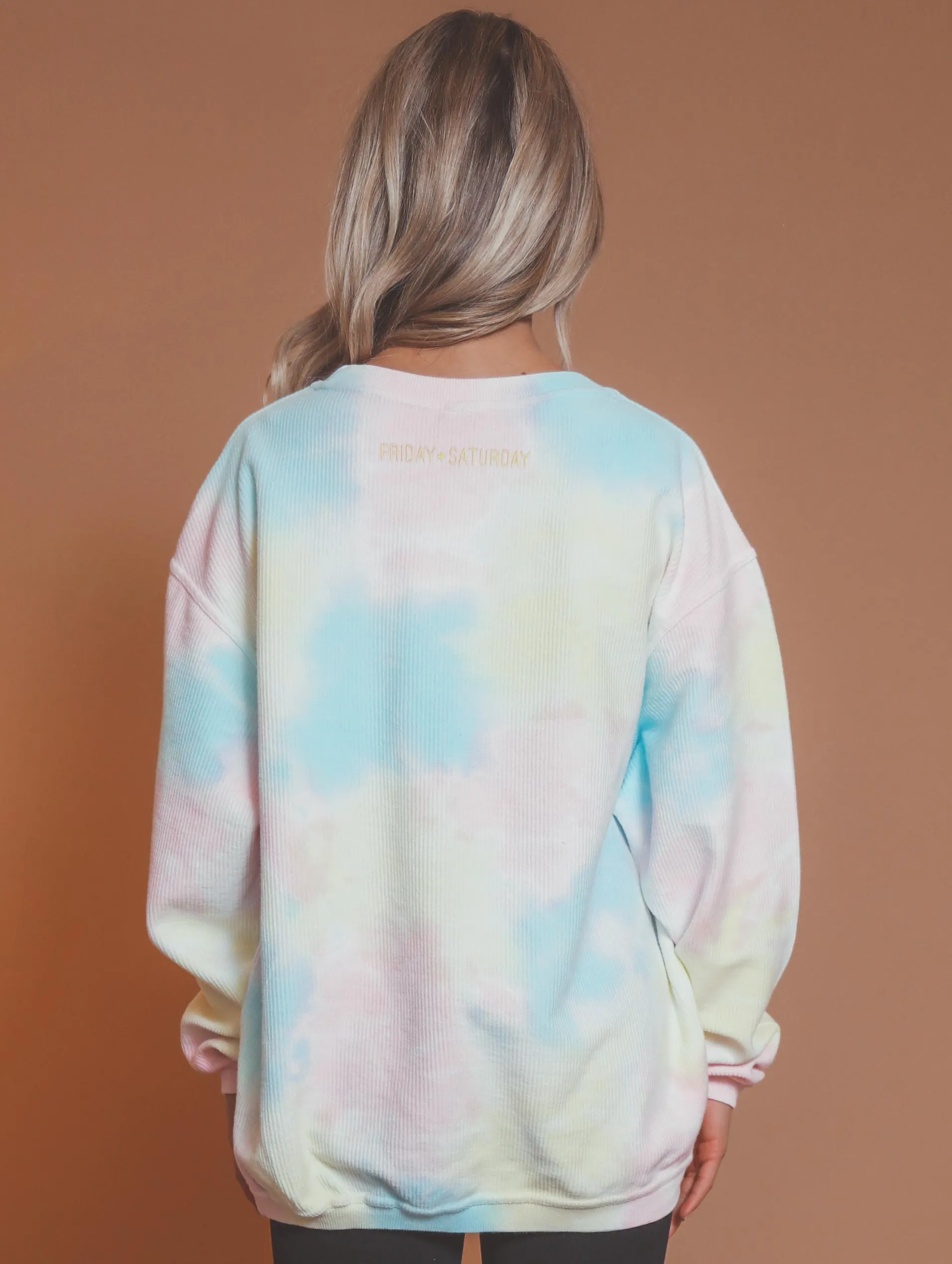 F S: SMILEY TIE DYE SWEATSHIRT